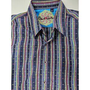 Robert Graham Long Sleeve Button Up Dress Shirt Men's Size Large